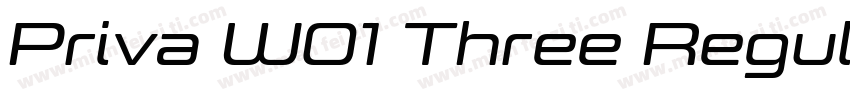 Priva W01 Three Regular字体转换